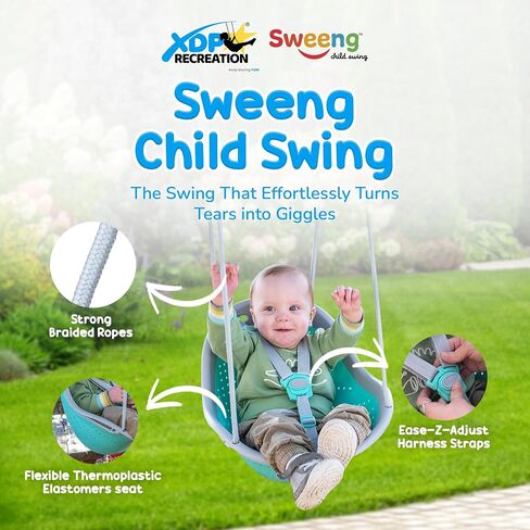 أرجوحة الأطفال Sweeng - أرجوحة ناعمة ومرنة وجيدة التهوية للطفل/الطفل من عمر 6 إلى 36 شهرًا، من XDP Recreation in Kuwait