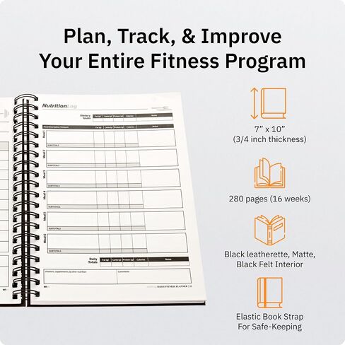 SaltWrap Daily Fitness Planner – Workout Planner & Log Book – Exercise Gym Notebook – Wellness, Health, Nutrition, and Food Plan Tracker – Weight Loss Goal Tracking (Daily + Weekly) in Kuwait
