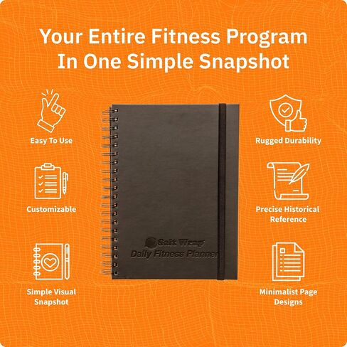 SaltWrap Daily Fitness Planner – Workout Planner & Log Book – Exercise Gym Notebook – Wellness, Health, Nutrition, and Food Plan Tracker – Weight Loss Goal Tracking (Daily + Weekly) in Kuwait