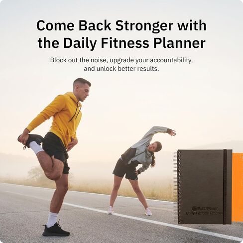 SaltWrap Daily Fitness Planner – Workout Planner & Log Book – Exercise Gym Notebook – Wellness, Health, Nutrition, and Food Plan Tracker – Weight Loss Goal Tracking (Daily + Weekly) in Kuwait