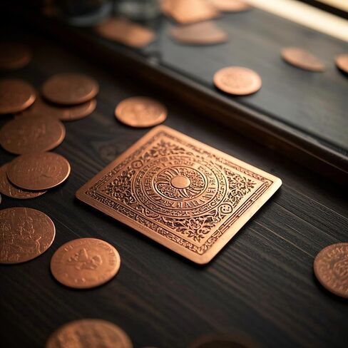 ZEONHEI 6 عبوات من صفائح النحاس النقي مقاس 6 × 6 بوصات، صفائح نحاسية معدنية مقاس 22 (0.03 بوصة)، ألواح نحاسية للحرف اليدوية والإصلاحات والطلاء والكهرباء in Kuwait