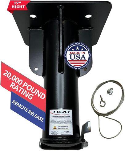 Goose Neck Adapter Hitch 5th Wheel Trailer Remote Release 15" in Kuwait