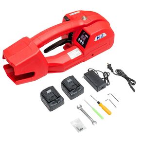 HIGHTOP Electric Strapping Machine with LCD Screen 2 * 4000mah Battery,Portable Electric Banding Tool for 1/2-5/8Inch PP PET Straps,Automatic Pallet Packaging Banding Tools for Strapping in Kuwait