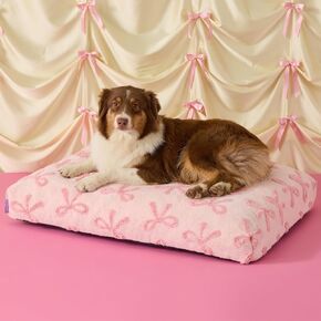 Lesure Dog Beds Large Sized-Thick Shredded Chopped Foam Pet Bed Indoor with Removable Cover, Cute Modern Fuzzy Plush & Anti Slip Bottom, Green in Kuwait