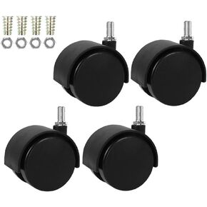 Norgail 1.5 Inch Swivel Caster Wheels Nylon 360 Degree Threaded Stem Caster Wheel, M8 x 13mm, 100lb Total Capacity, Pack of 4 in Kuwait