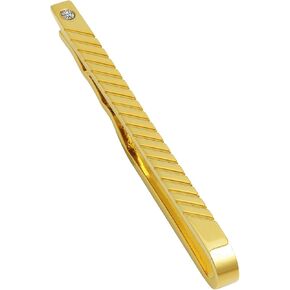 Tie Clip for Men Gold, 2.2 Inch Tie Pins and Clips for Men Unique, Gold Tie Bar Tie Pinch Tie Clasp Ideal for Father's Day Gift, Wedding Anniversary, Business, Skinny Ties, Regular Ties in Kuwait