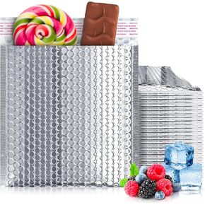 ABC PACK & SUPPLY Thermal Bubble Mailer, 6.5 x 10.5 Inches. Pack of 25 Metallic Bubble Mailers. Foil Insulated Mailers for Cold Shipping. Padded Envelopes Waterproof. Cold Insulated Shipping Bags in Kuwait