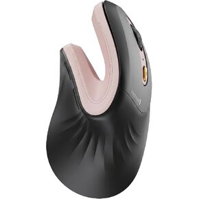 ماوس ProtoArc المريح، ماوس رأسي لاسلكي EM11 NL، ماوس بصري قابل لإعادة الشحن مع أجهزة متعددة (بلوتوث + بلوتوث + اتصال USB)، 3 DPI قابلة للتعديل للكمبيوتر، iPad، Mac، Windows أسود in Kuwait