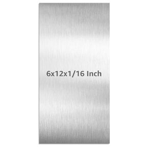 AMZDEPOT 2 Pack 6061 T651 Aluminum Sheet Metal 6" x 12" x 1/16" (0.06") Rectangle Metal Plate Covered with Protective Film, 1.5mm Flat Aluminum Plate for Crafting and Industry in Kuwait