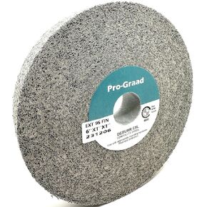 EXT Deburring Wheel -8" x 1" x 3" 9S Fine Grit - Silicon Carbide - Metal Deburring, Finishing and Polishing Wheel – Excels on Titanium, Stainless & Tough Alloys - Convolute - (1 Pack) in Kuwait