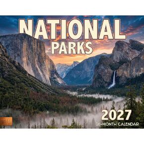 2024 National Parks Wall Calendar 16-Month X-Large Size 14x22, Best National Park Scenic Calendar by The KING Company-Monster Calendars in Kuwait