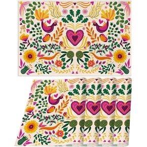 Sunwer Mexican Fiesta Table Runner Mexico Dia De Los Muertos Decoration Cinco De Mayo Party Supply Home Kitchen Dining Room Decor(13" x 72") in Kuwait
