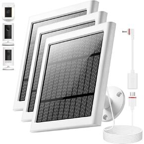 Solar Panel for Ring Camera, 3 Pack 4W Solar Charger Compatible with Ring Spotlight &All-New Stick Up Outdoor Cam Battery, 10ft Long Cable with USB-C to Ring Barrel Plug Adapter in Kuwait
