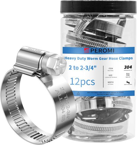 مشابك خرطوم، مشبك خرطوم صغير من الفولاذ المقاوم للصدأ PEROMI 304، نطاق قابل للتعديل من 5/8 بوصة إلى 1-1/16 بوصة، مشبك أنابيب خط الوقود المعدني الثقيل للسباكة والسيارات والميكانيكية، 24 قطعة in Kuwait