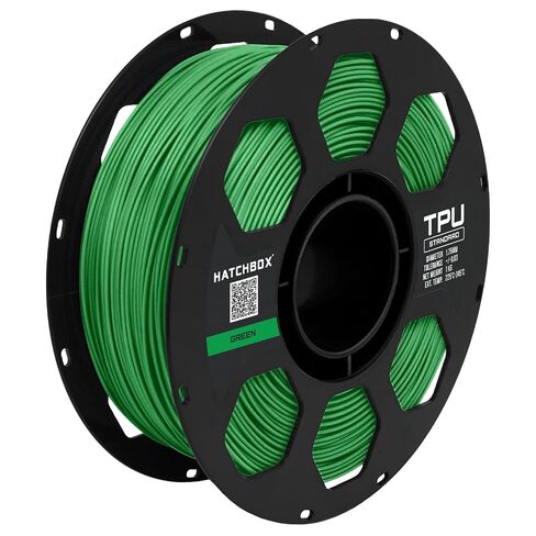 HATCHBOX 1.75mm Black TPU 3D Printer Filament Shore 95A, 1 KG Spool, Dimensional Accuracy +/- 0.03 mm, 3D Printing Filament in Kuwait