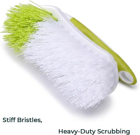 Scrub Brush, Heavy Duty Scrubbing Brushes for Cleaning with Comfortable Grip for Shower, Bathroom, Sink, Kitchen, Bathtub, Floor Cleaning, 2 Pcs in Kuwait