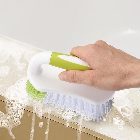 Scrub Brush, Heavy Duty Scrubbing Brushes for Cleaning with Comfortable Grip for Shower, Bathroom, Sink, Kitchen, Bathtub, Floor Cleaning, 2 Pcs in Kuwait