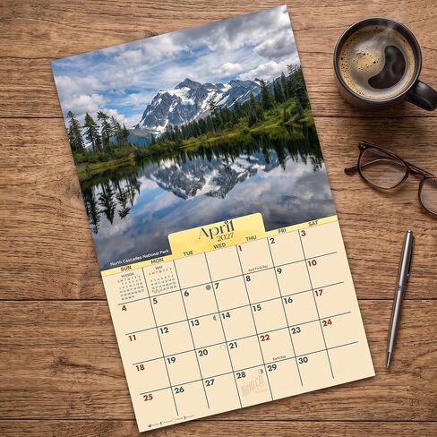 2024 National Parks Wall Calendar 16-Month X-Large Size 14x22, Best National Park Scenic Calendar by The KING Company-Monster Calendars in Kuwait