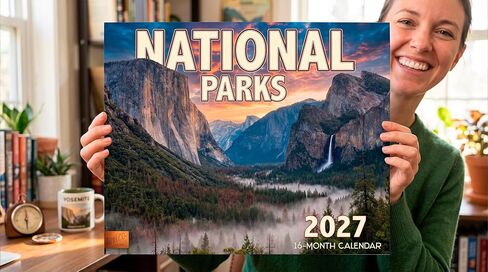 2024 National Parks Wall Calendar 16-Month X-Large Size 14x22, Best National Park Scenic Calendar by The KING Company-Monster Calendars in Kuwait