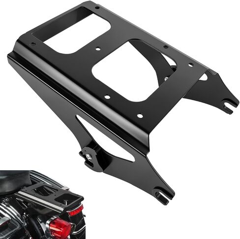 Two Up Mounting Bracket Luggage Rack Compatible with for Touring Electra Glide Road King Street Glide Road Glide Tour Pack Pak Luggage Rack 2009-2013 Chrome in Kuwait
