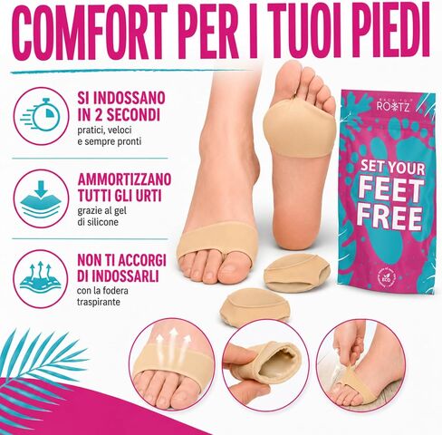 Silicone Gel Metatarsal Pads for Women and Men | Ball of Foot Cushions for Women | Relieves Forefoot Pain and Pressure | Ideal for Heels and Uncomfortable Shoes | 1 Pair, Skin Color (Small 5-8) in Kuwait