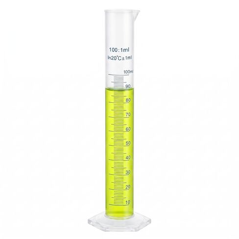 250ml Plastic Measuring Graduated Cylinder, Polypropylene Plastic, 2-Sided Marking, Ideal for Science, School and Home Lab, HUAOU, Pack of 1 in Kuwait