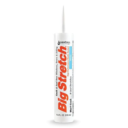 Sashco Big Stretch Acrylic Latex High Performance Caulking Sealant, White, 12pack, each 10.5 oz Cartridge in Kuwait