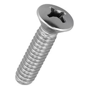 1/4-20 x 1-1/2 (20 pcs) Phillips Oval Head Machine Screws, 304 Stainless Steel 18-8, Decorative Domed Head Screws, Countersunk Hole Screws in Kuwait