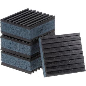 4pcs Rubber Anti Vibration Pads 4" x 4" x 7/8" Isolation Vibration Absorbing Pad Damping Mat Anti-Skid Noise with EVA Center for Air Compressor Conditioner Treadmill Washer in Kuwait