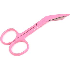 OdontoMed2011® Premium Lister Bandage Scissors 5.5" + Hemostat Forceps Straight Full Pink Color Stainless Steel (Set Of 2) in Kuwait