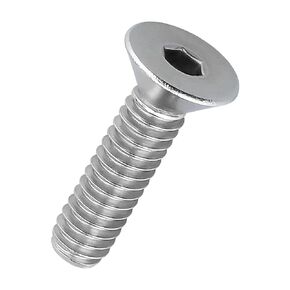 3/8-16 x 3 inch Flat Head Socket Cap Screws, Countersunk Head, Allen Hex Drive, 304 Stainless Steel 18-8, Full Machine Thread, Bright Finish, 10 pcs in Kuwait