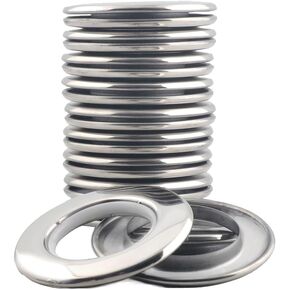 Ailejia Stainless Steel Curtain Grommets DIY Rings Eyelet Metal Grommet Kit Ring Inner Diameter 1-9/16"(4cm) Silencer Sliding Metal Pack of 8 in Kuwait
