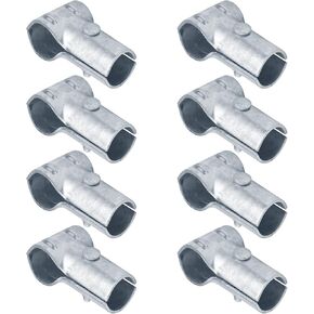 8 حزم نهاية السكك الحديدية المشبك 1-3 / 8 "× 1-3 / 8"، سلسلة ربط السور جزء T الأنابيب المشابك موصل، الصلب المجلفن T لوحة المشابك السكك الحديدية الفرقة المدادة قوس، 3 طريقة أنبوب تركيب كليب، وشملت البراغي، سمك 3 مم in Kuwait