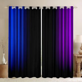 Feelyou Abstract Ombre Window Curtains for Bedroom Living Room Kids Teens Brown and Black Decor Window Drapes Treatments 42W X 84L,2 Panels in Kuwait