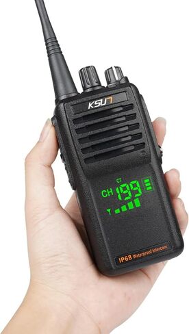يده اتجاهين VHF البحرية راديو IP68 شاشة LED مقاومة للماء القنوات البحرية الدولية 136-174 MHz 8000 mAh بطارية KSUN P85 in Kuwait