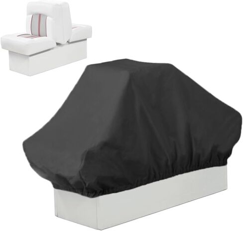 Canvas Boat Seat Cover Back to Back Double Seat Storage Cover, Waterproof Marine Seat Protector, Heavy Duty, 50" L x 22" W x 22" H in Kuwait