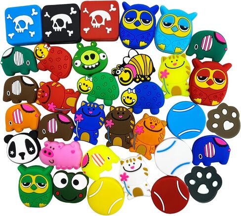 LENGAUC Tennis Vibration Dampener-13/25/48 Pack-Have Fun and Personalize Random Style Your Racket with Shock Absorbers/Animal Shape Vibration Dampeners-Tennis Gift in Kuwait
