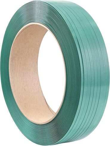 CPP (3/4" x .040" x 3000') Polyester Embossed Strapping, ASTM Approved, 16 x 6" Core, Average Break Strength: 1745 lbs, Water, UV, and Rust Resistance in Kuwait
