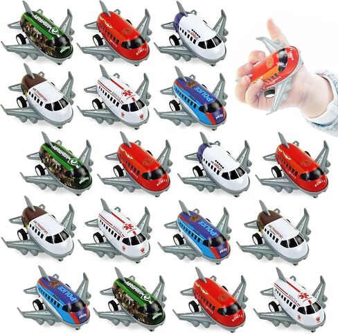 Vileafy 18 Airplane Party Favors for Kids Ages 8-12 Years Old, Airplanes Toys- Bulk Mini Pull Back Back Planes for Kids Valentines Day Gifts, Class Treasure Box, Goodie Bag Stuffers in Kuwait