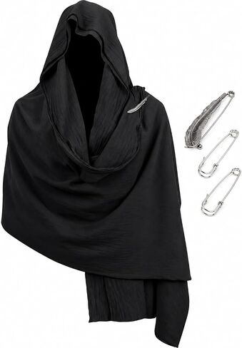 JPXH Adult Men And Women Medieval Shawl Hooded Multicolored Wizard Role-Playing Shawl in Kuwait