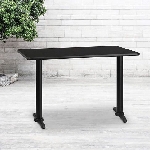 Flash Furniture سطح طاولة مستطيل الشكل مقاس 30 بوصة × 48 بوصة مع قواعد ارتفاع الطاولة مقاس 5 بوصة × 22 بوصة in Kuwait