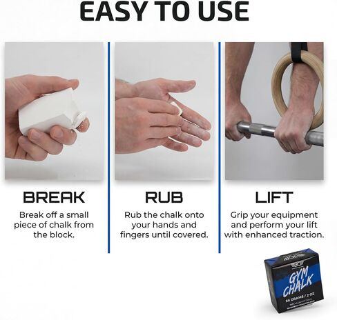 WARM BODY COLD MIND Premium Chalk Block for Weightlifting, Climbing, Pole Dancing (8 pcs) in Kuwait