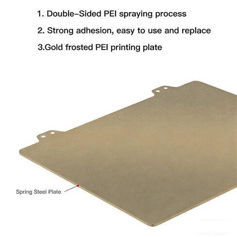 FYSETC طابعة ثلاثية الأبعاد QID X-Pro سرير فولاذي زنبركي 230 × 150 مم/9.0 × 5.9 بوصة مزدوجة الجوانب مزخرفة بمسحوق PEI لوحة بناء قابلة للإزالة مع قاعدة لاصقة غطاء سرير ساخن للطباعة المتماثلة QI X-Pro Creator Pro in Kuwait