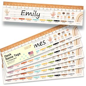 25 Boho Desk Name Plates for Classroom - Classroom Name Tags for Desk, Desk Name Tags for Classroom, Student Name Tags for Desks, Student Name Plates for Desks Classroom, Name Plate for Desk Kids in Kuwait