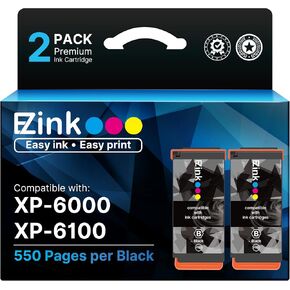 E-Z Ink Remanufactured Ink Cartridge Replacement for Epson 302XL 302 302 XL T302XL to use with Expression Premium XP-6100 XP-6000 XP 6100 XP 6000 Printer (Black, 2 Pack) in Kuwait
