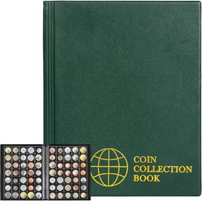 420 Pockets Coin Albums - 28x29 mm/1.1x1.1 inch Pocket Red Coin Book 10 Pages Coin Collection Holder Letter Size Coin Storage Book CS0242RE in Kuwait