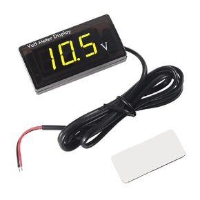 2Pcs DC 12V Car Digital Voltmeter Gauge LED Display DC 5-28V Voltage Mete Waterproof Voltage Display Voltmeter Gauge Meter Power Energy LED Volt Meter for Car Motorcycle (White) in Kuwait