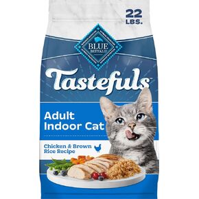 Blue Buffalo Tastefuls Indoor Natural Adult Dry Cat Food, Salmon & Brown Rice 10lb bag in Kuwait
