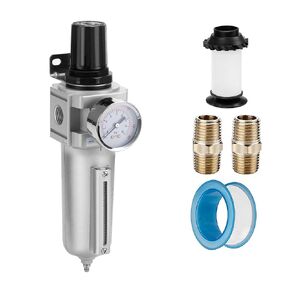 NANPU Industrial Grade Heavy Duty Particulate Filter & Air Regulator, Metal Bowl, Suitable for Paint Spray (1/2" NPT, Manual Drain) in Kuwait