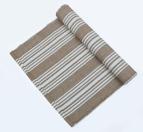 Hand Woven 100% Cotton Yoga Mat- Thick Handloom Made in India- for Gym Floor Exercise - Runner for Bedroom in Kuwait